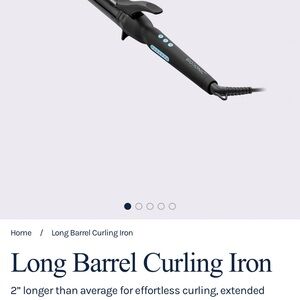 Black Long Barrel Curling Iron